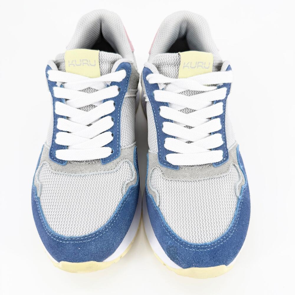 KURU Apogee Retro Sneaker Size 7 Plantar Fasciitis Support Blue Pink Grey NEW